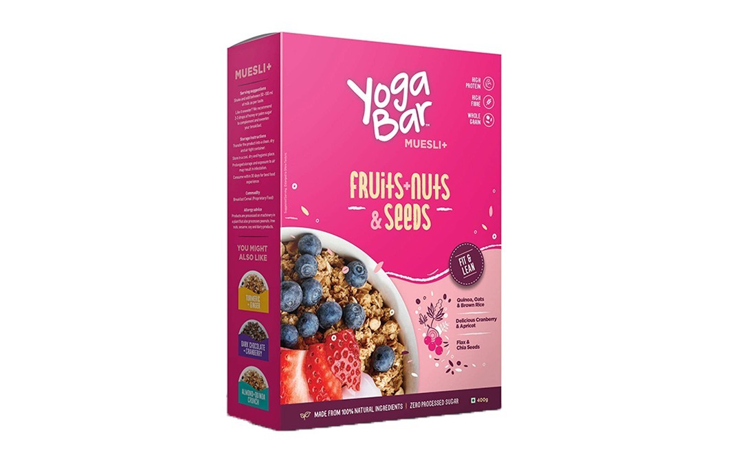 Yoga Bar Muesli+ Fruits + Nuts & Seeds    Box  400 grams